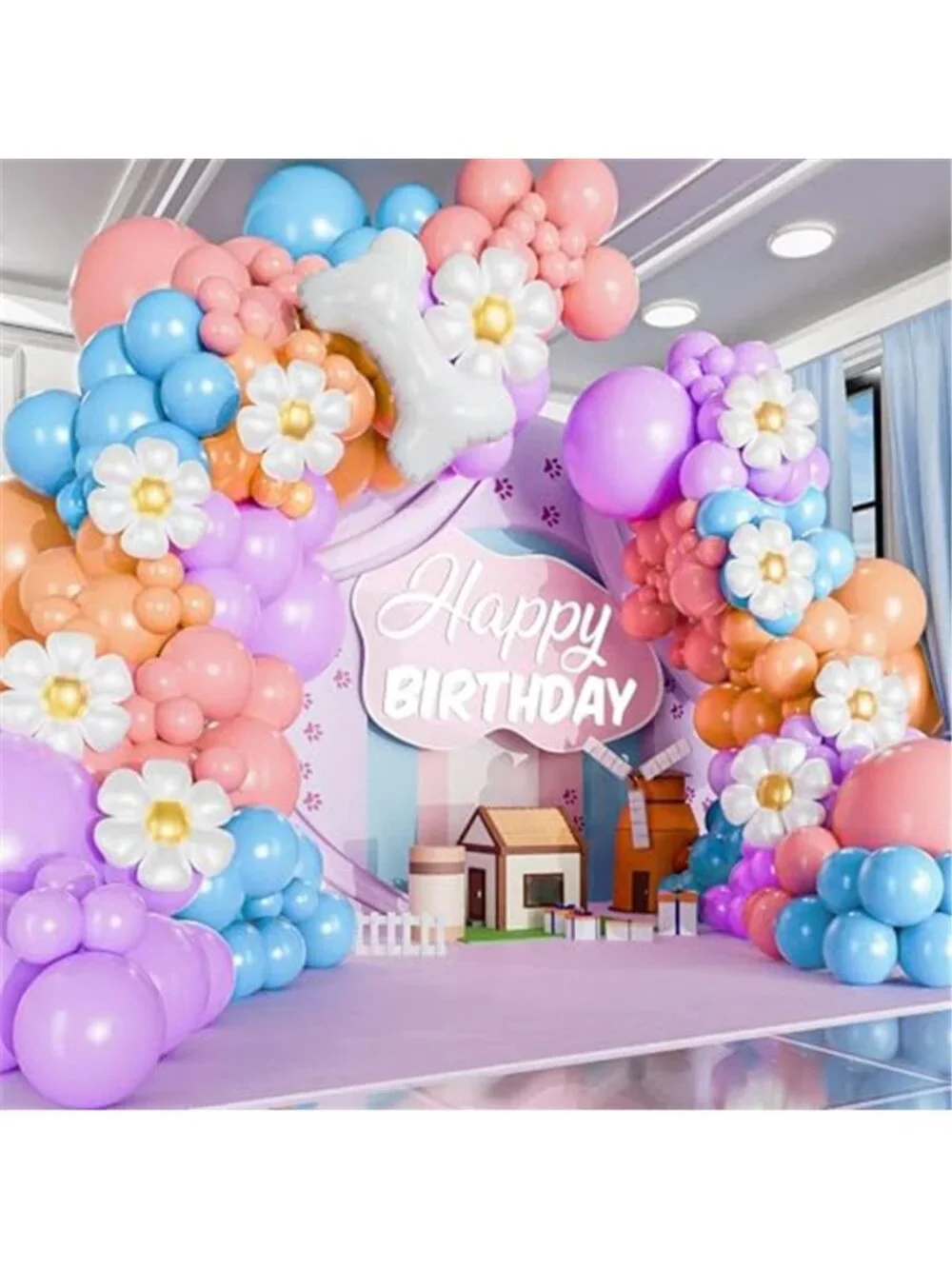 Blue Balloon Garland Kit Puppy Birthday Party Decorations Balloon Arch DIY